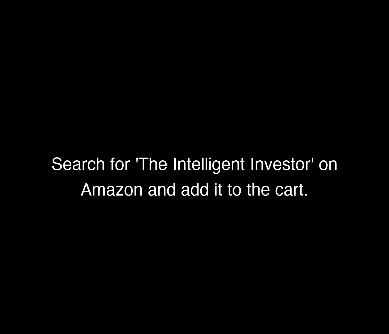 Demo: the agent searches Amazon and adds a book to the cart